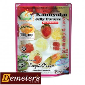 KONNYAKU JELLY ORANGE FLAVOUR 300GM HAPPY GRASS